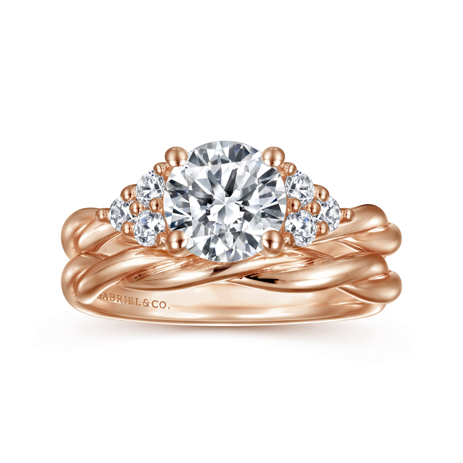 Matching Wedding Band in 14K Rose Gold, photograph 4
