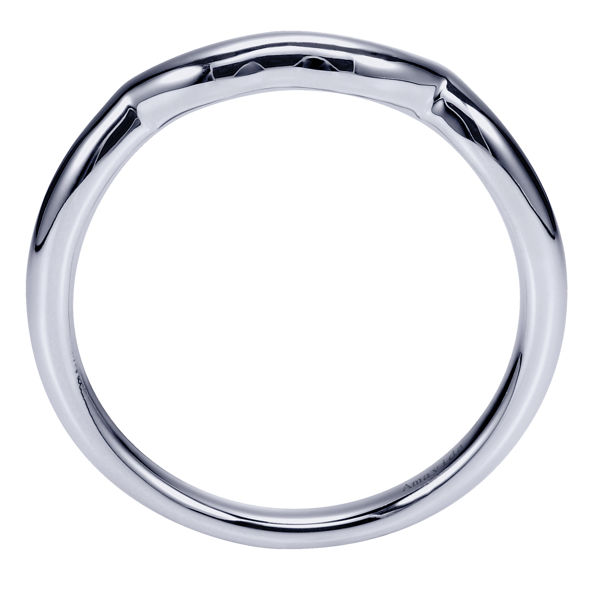 Matching Wedding Band in 18K White Gold, photograph 2