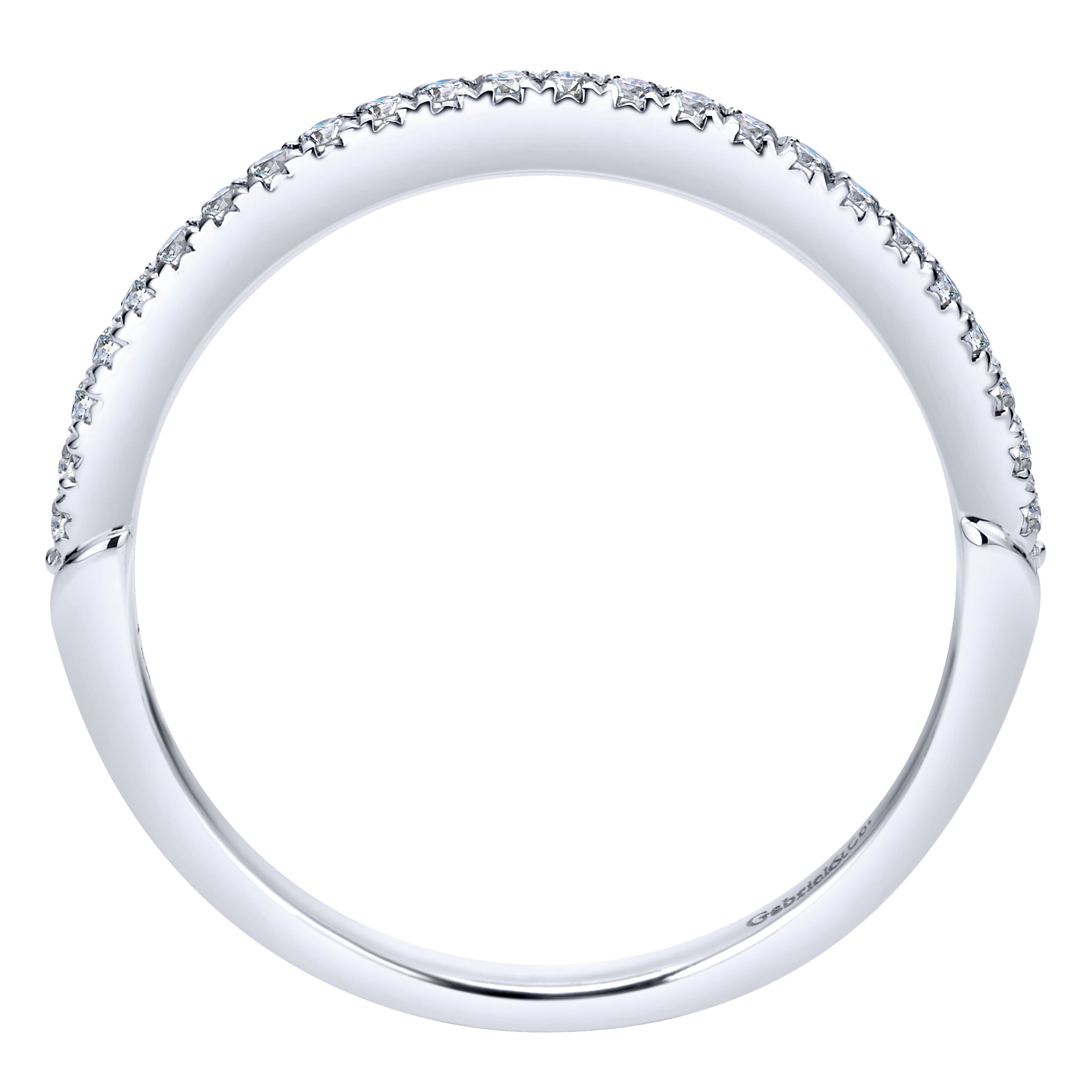 Diamond Matching Wedding Band in 14K White Gold, photograph 2
