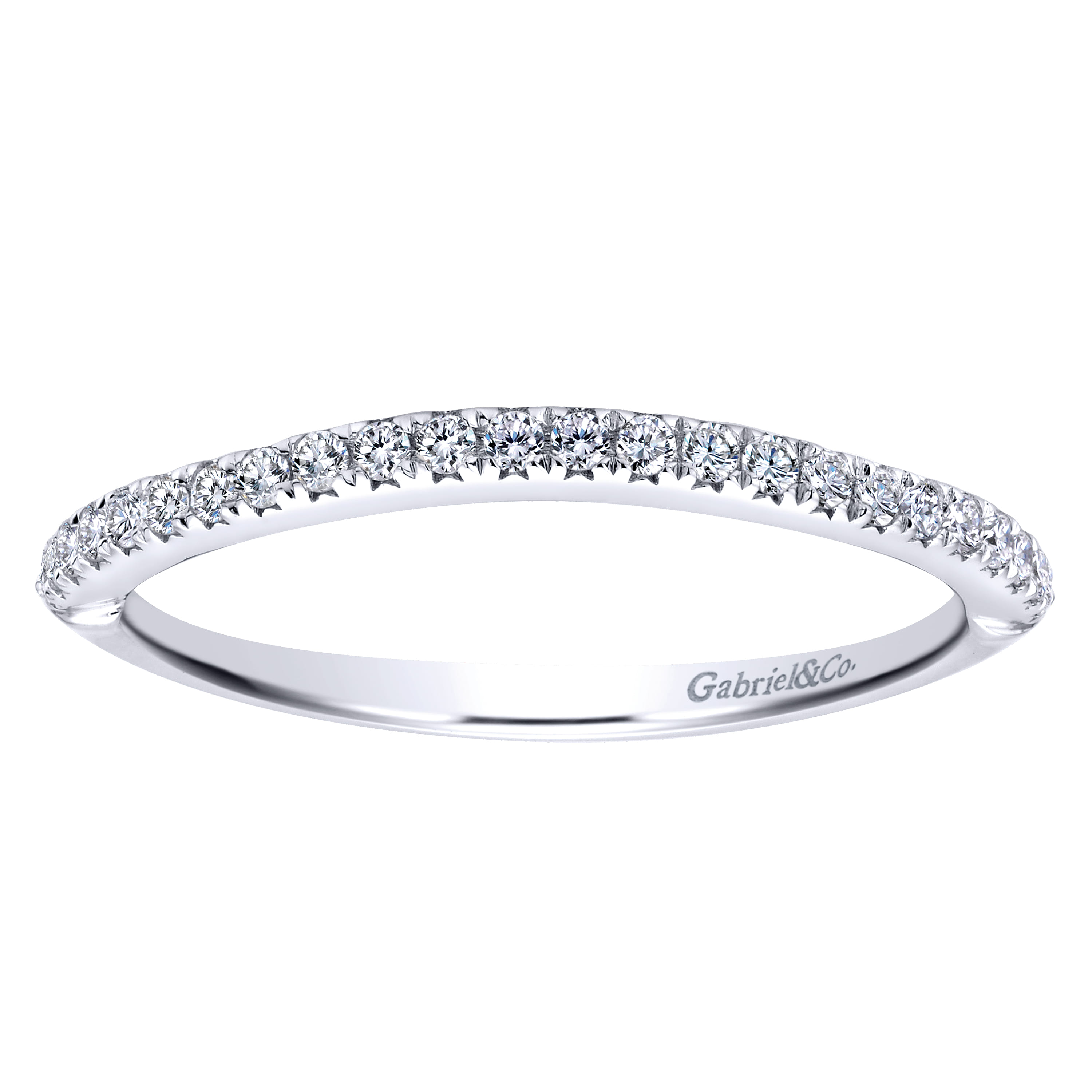 Diamond Matching Wedding Band in 14K White Gold, photograph 4