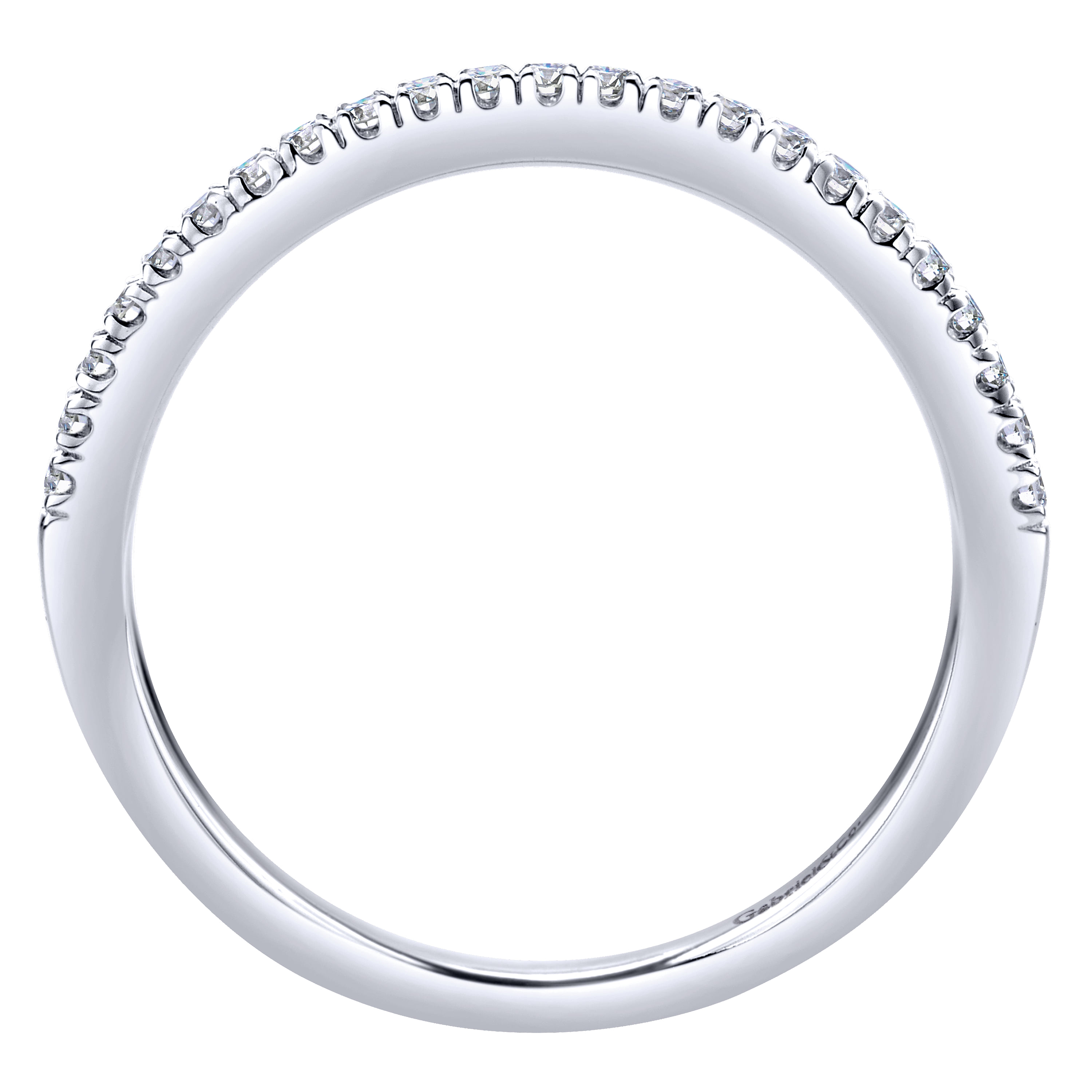 Diamond Matching Wedding Band in 14K White Gold, photograph 2