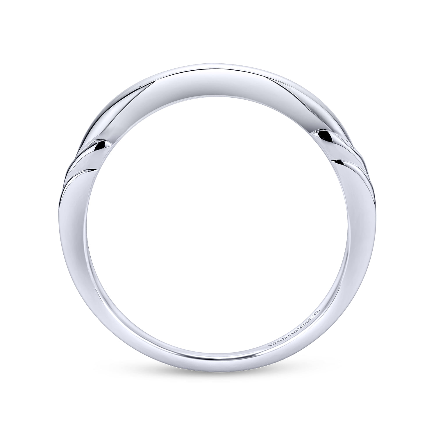 Wedding Band in 14K White Gold, photograph 2