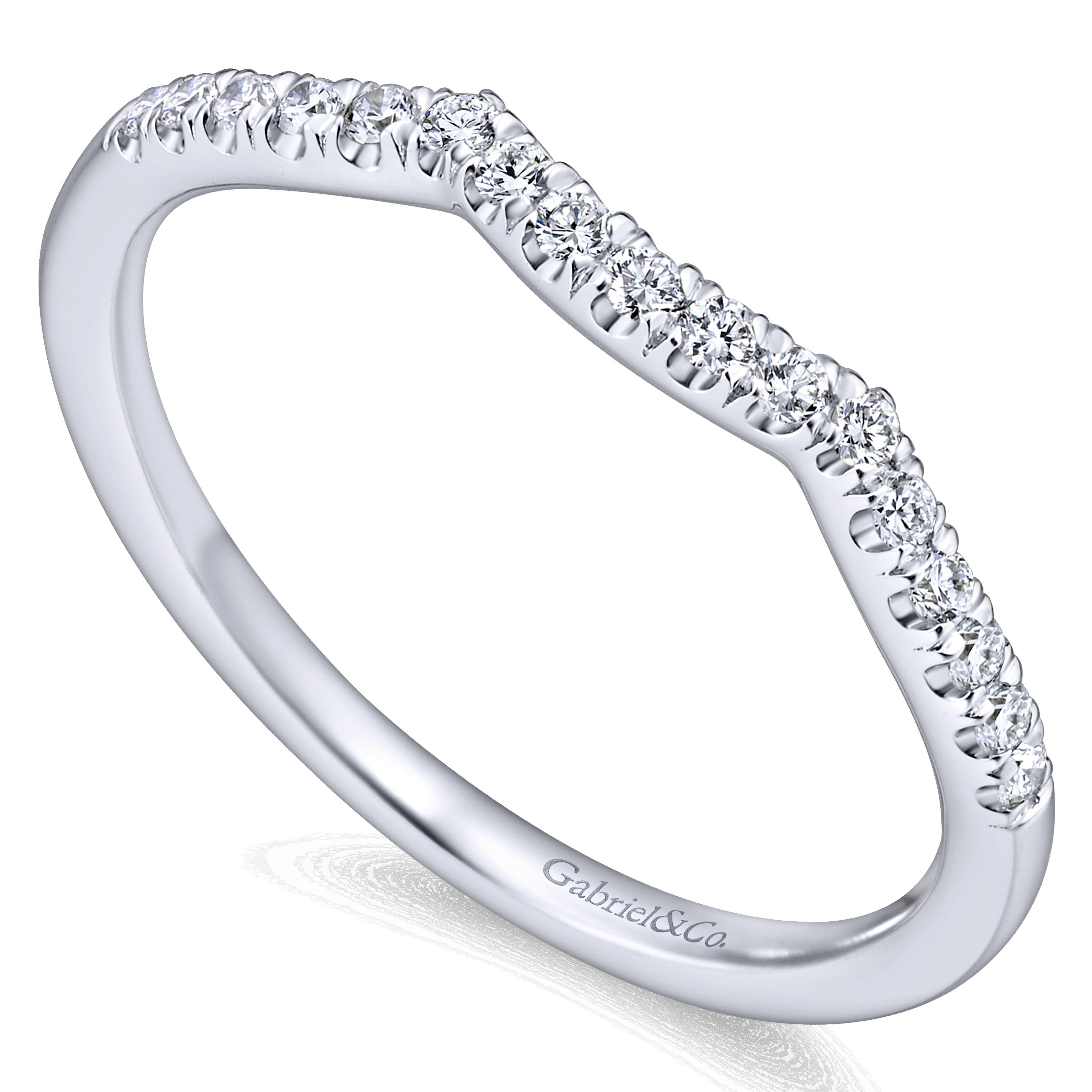 Matching Wedding Band in 14K White Gold, photograph 3