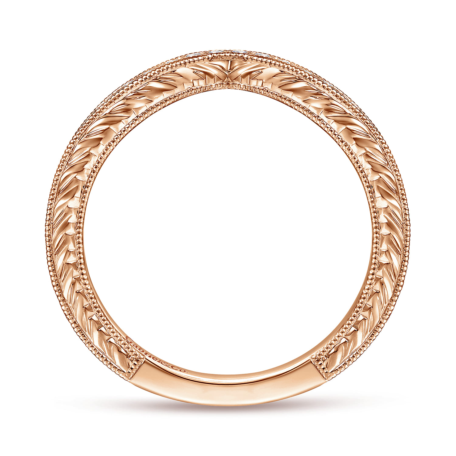 Matching Wedding Band in 14K Rose Gold, photograph 2