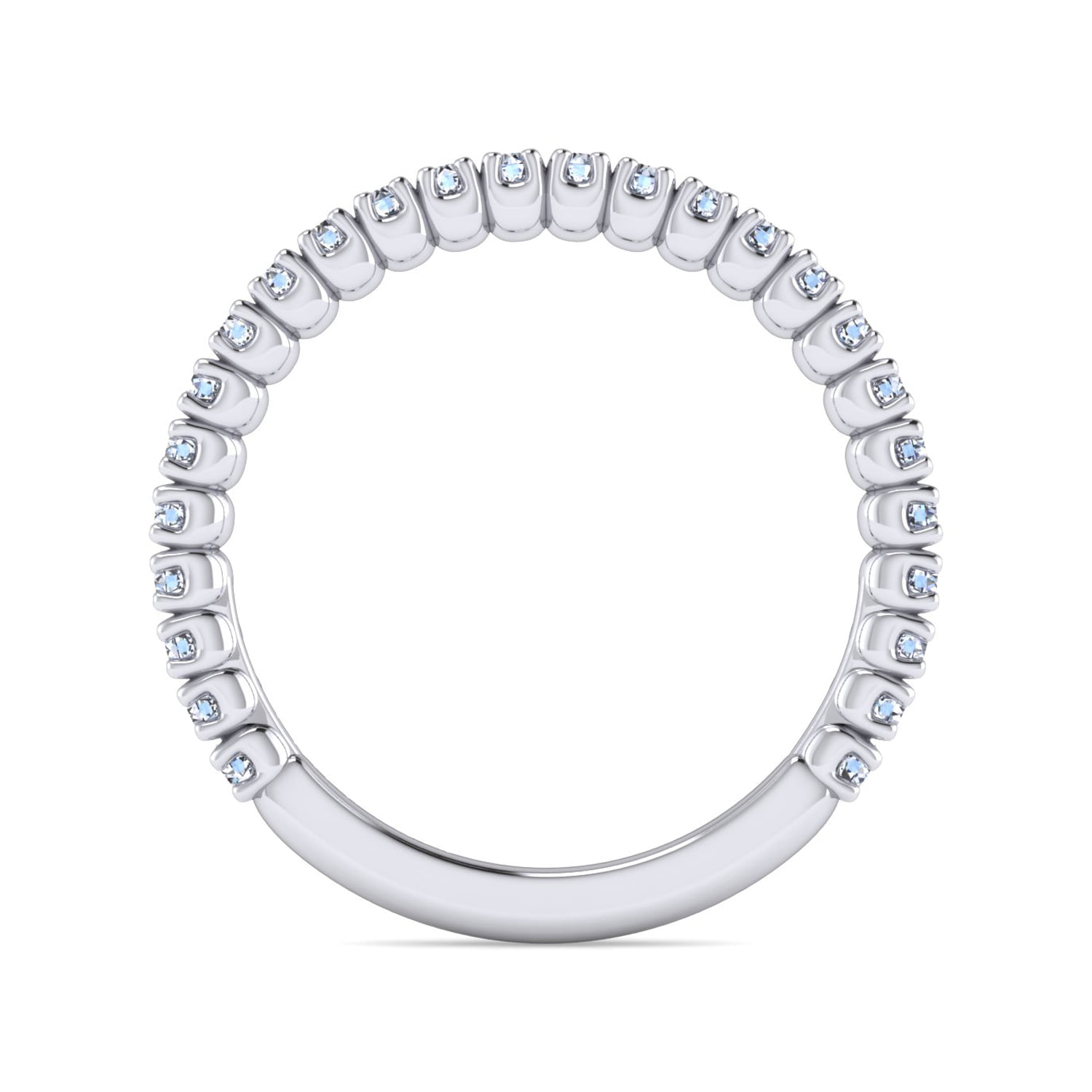 Diamond Matching Wedding Band in 14K White Gold, photograph 2