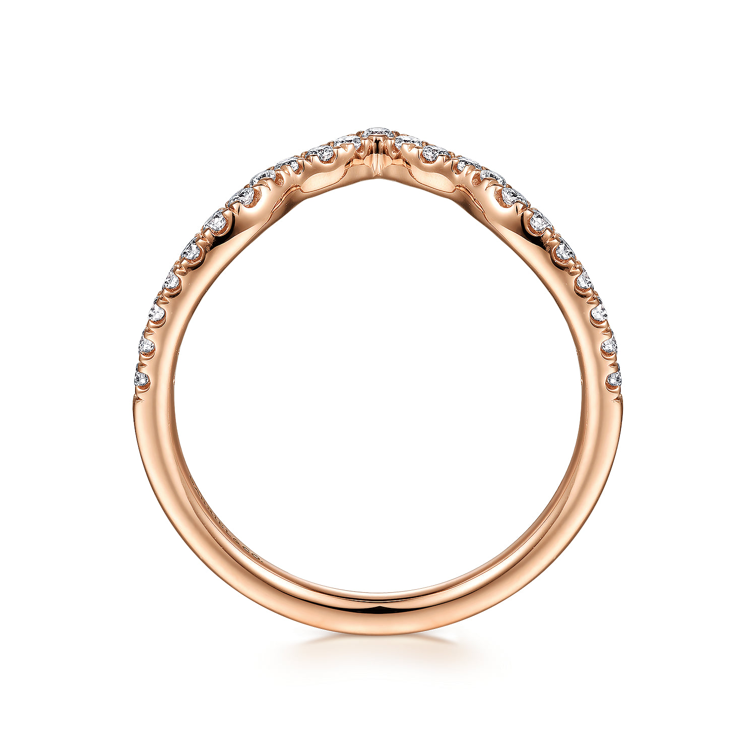 Matching Wedding Band in 14K Rose Gold, photograph 2