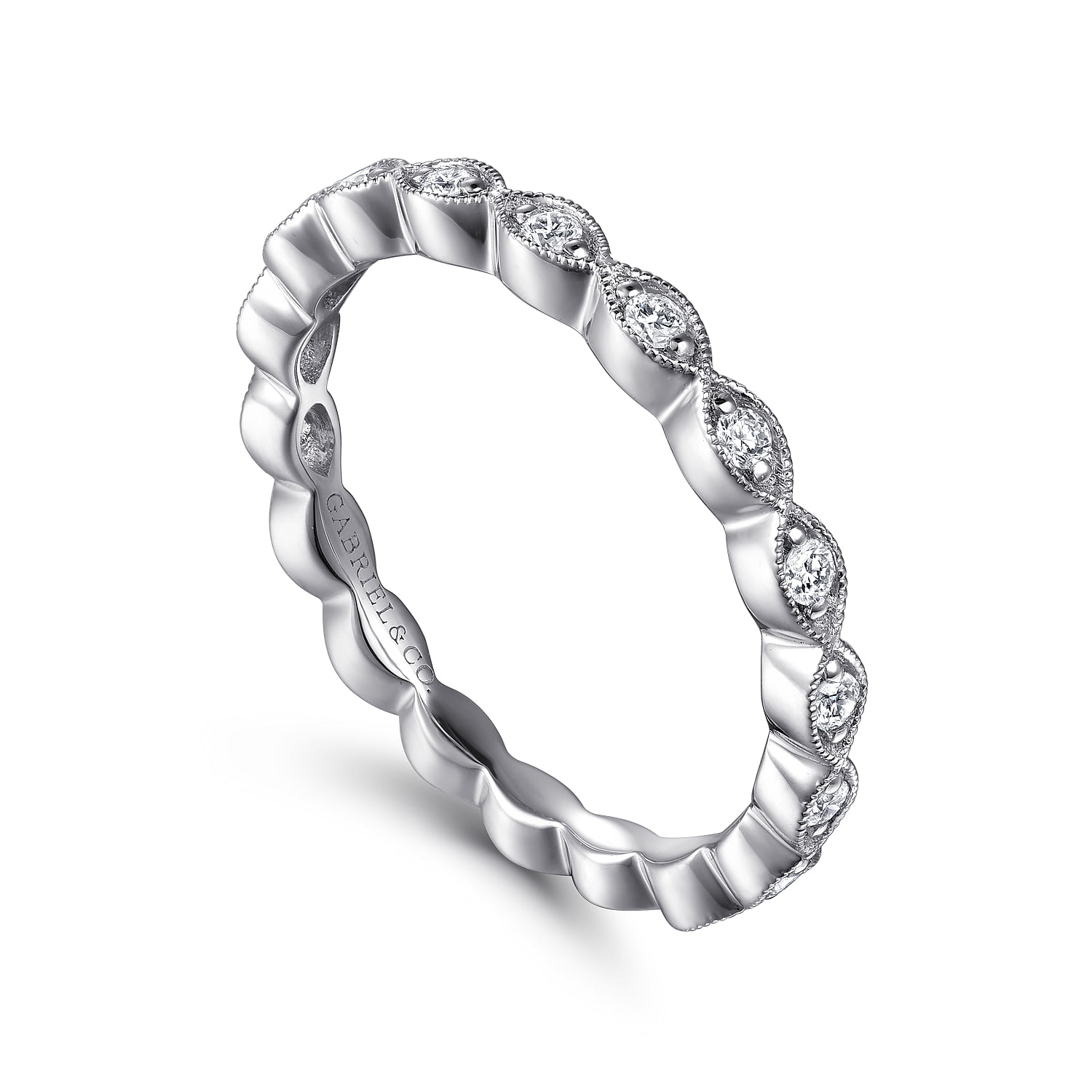 Matching Wedding Band in 14K White Gold, photograph 3