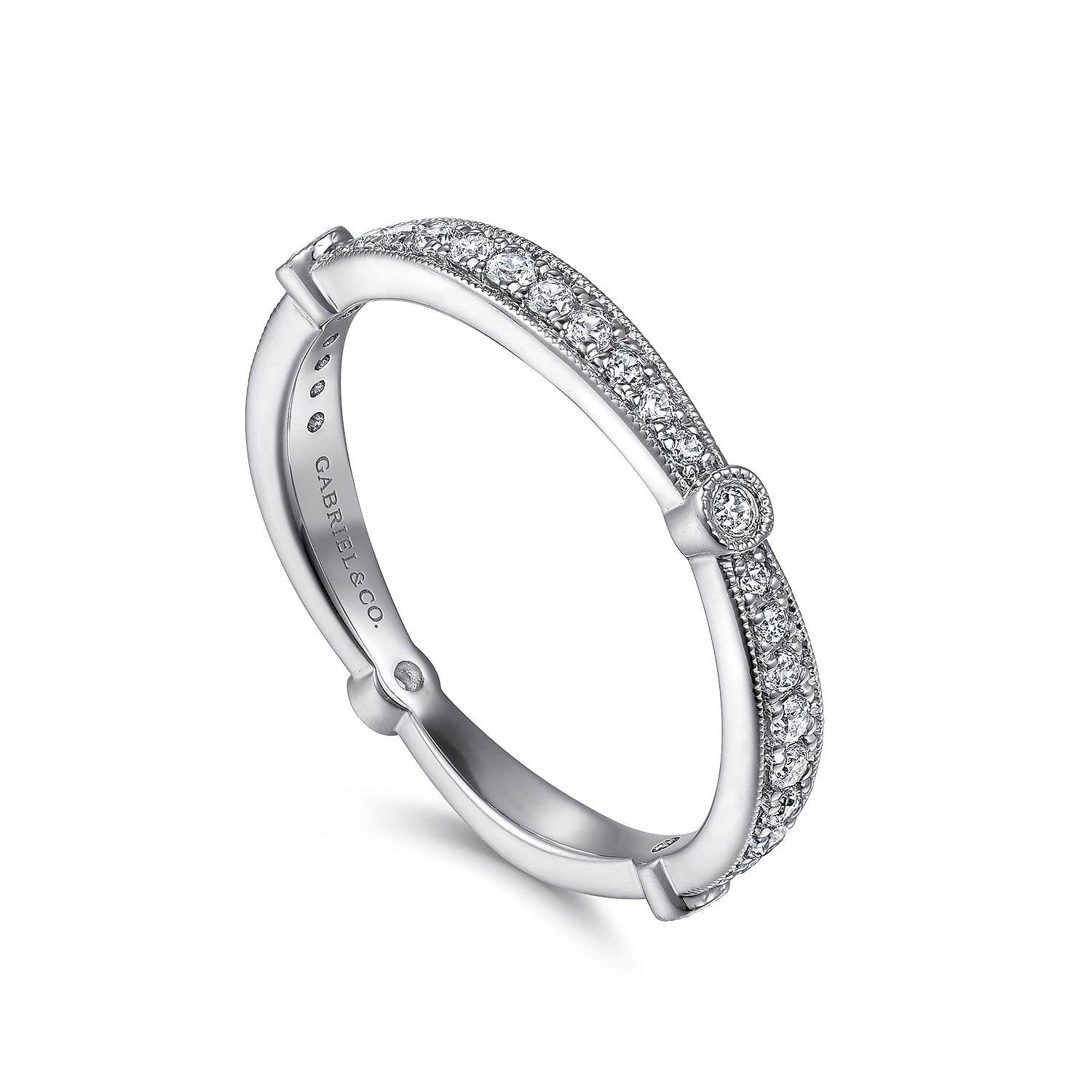 Matching Wedding Band in 14K White Gold, photograph 3