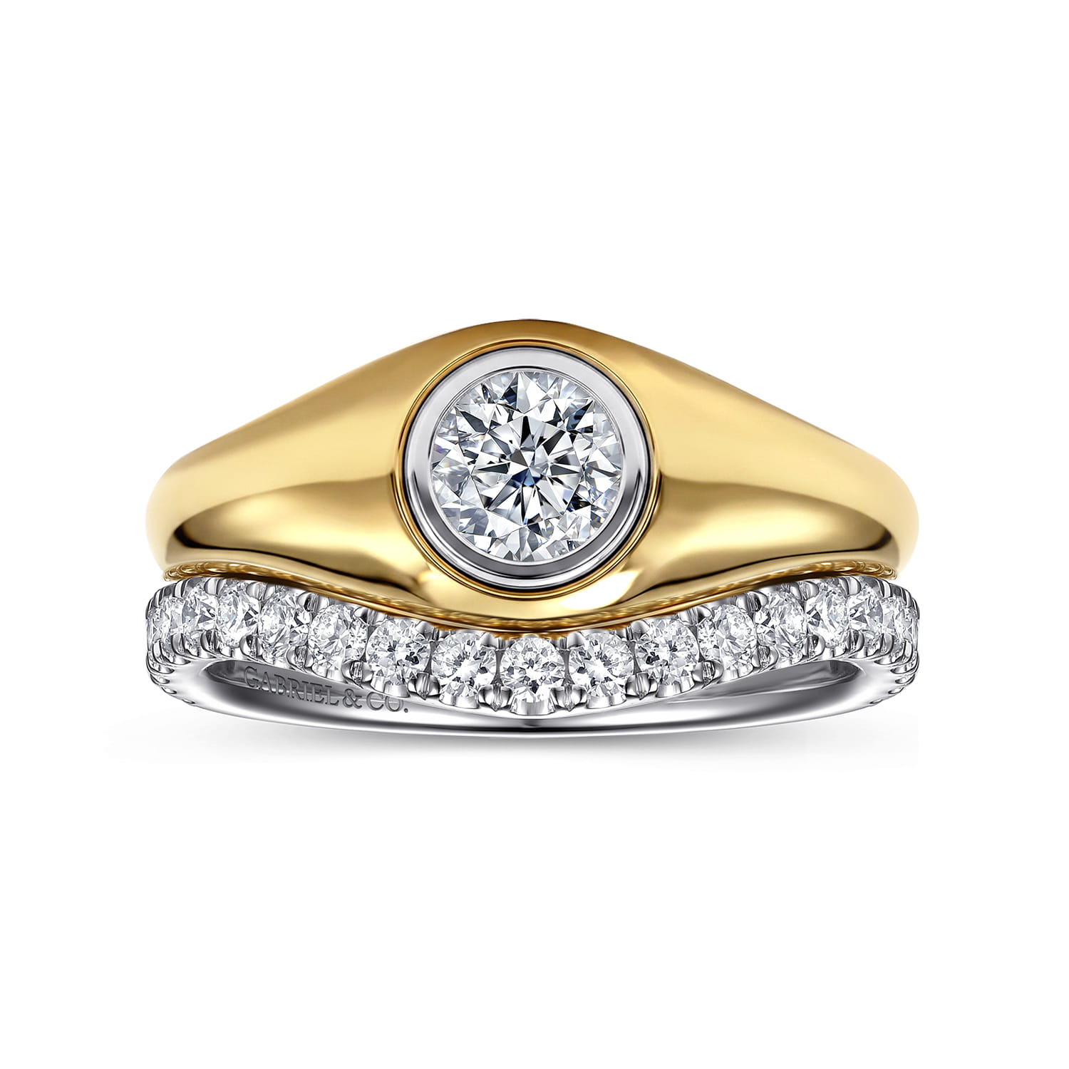 Diamond Matching Wedding Band in 14K White Gold, photograph 4