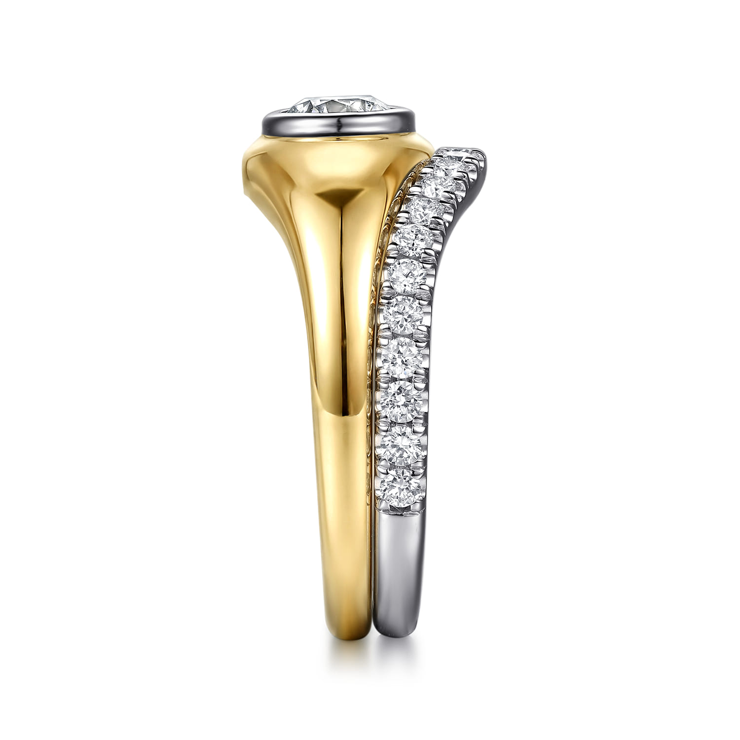 Diamond Matching Wedding Band in 14K White Gold, photograph 5
