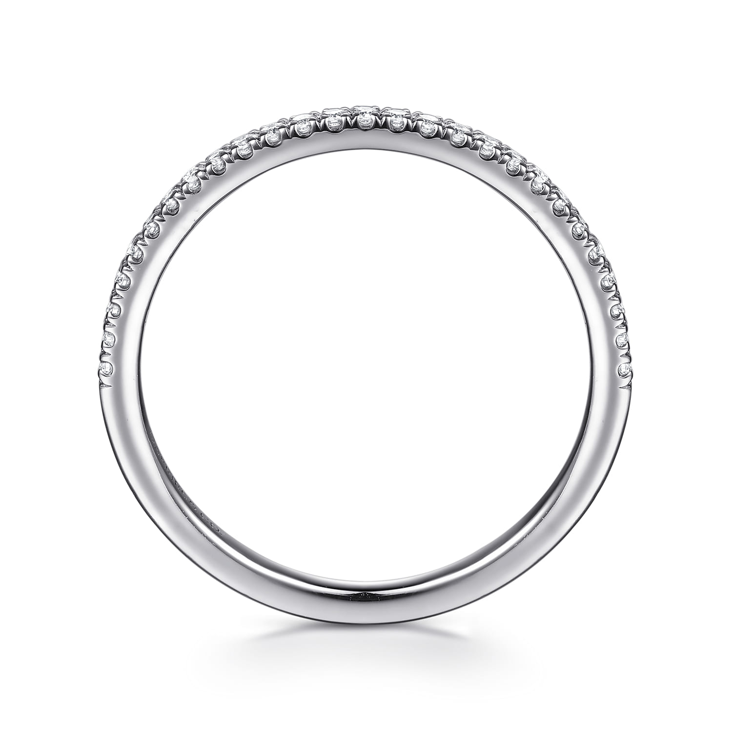 Diamond Matching Wedding Band in 14K White Gold, photograph 2