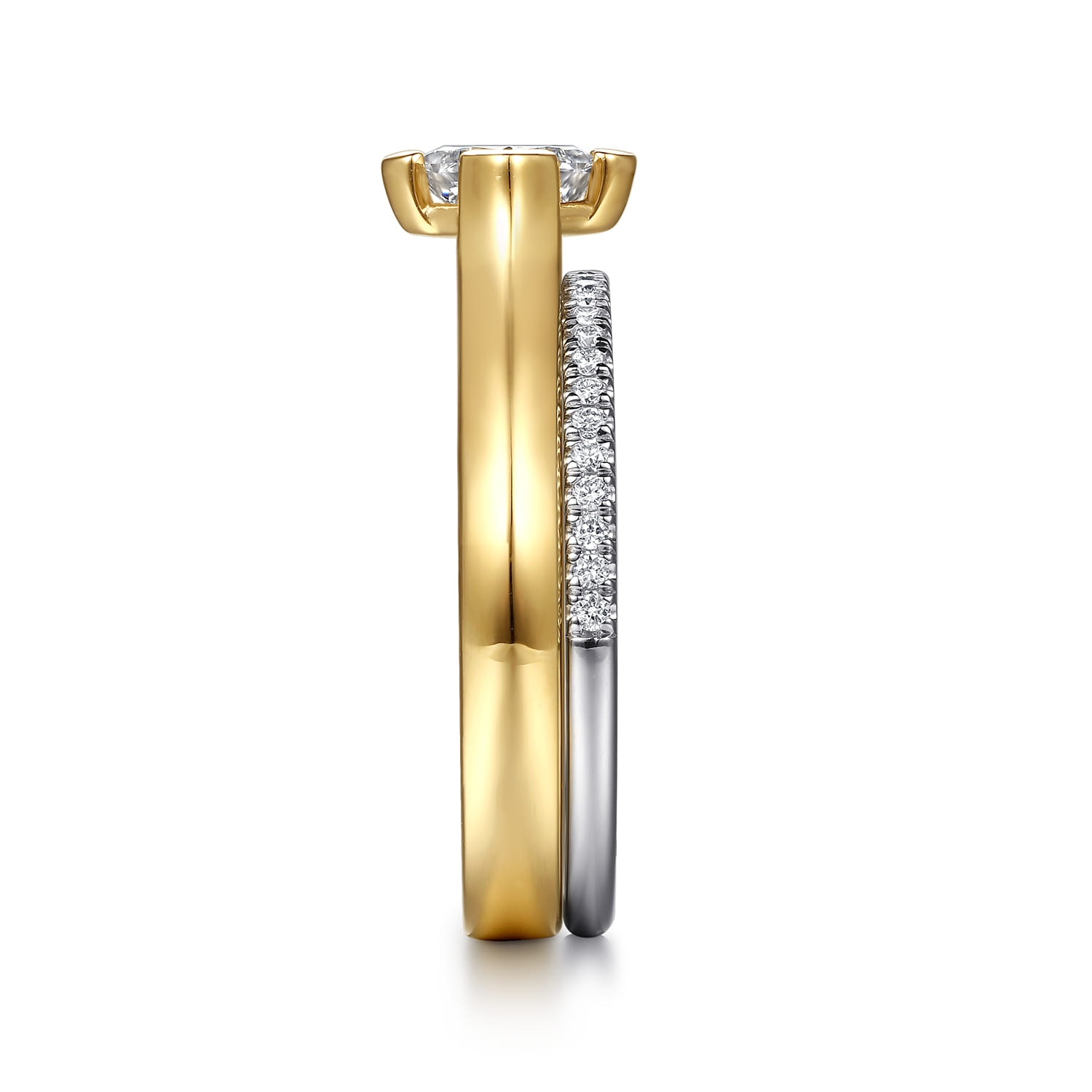 Diamond Matching Wedding Band in 14K White Gold, photograph 5