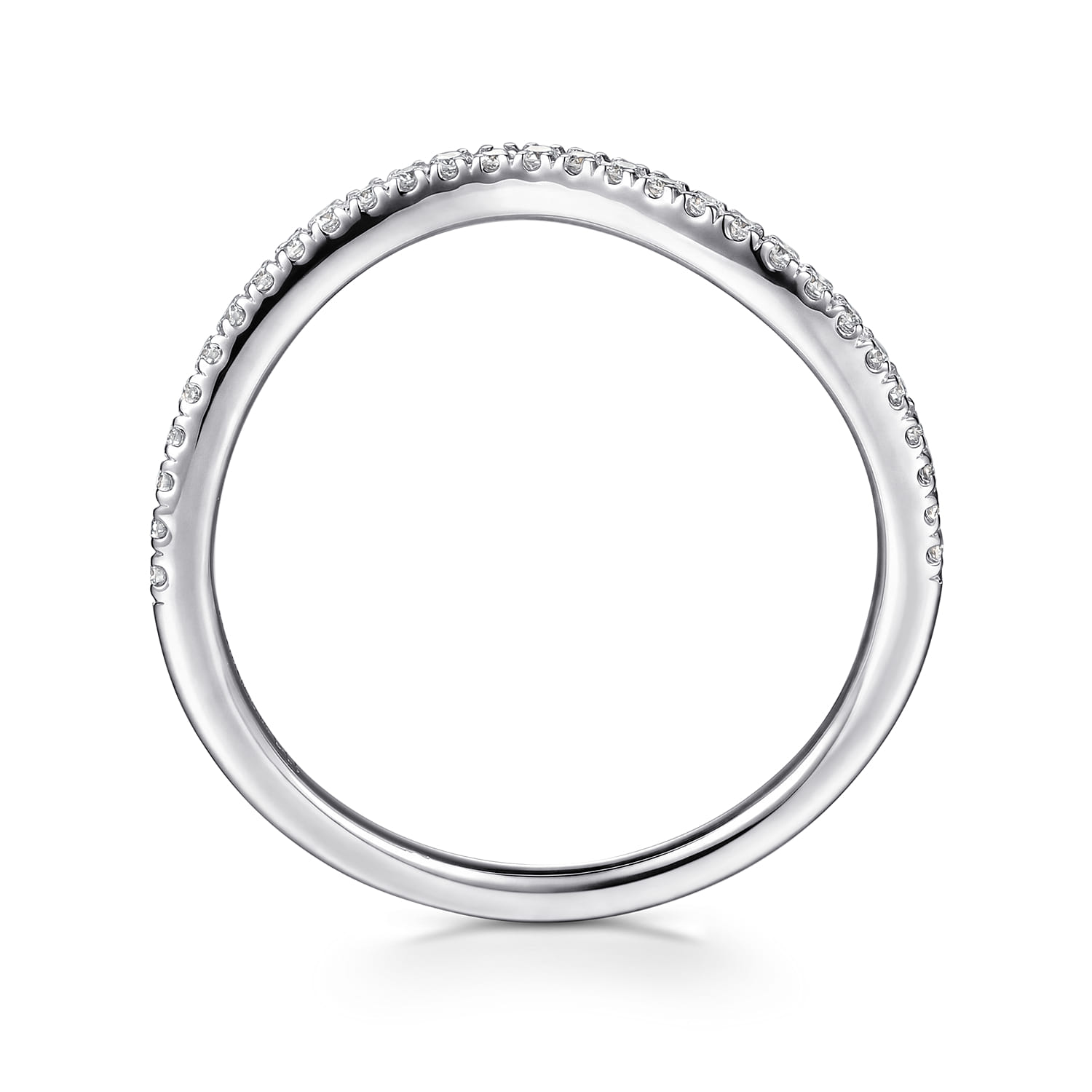 Diamond Matching Wedding Band in 14K White Gold, photograph 2