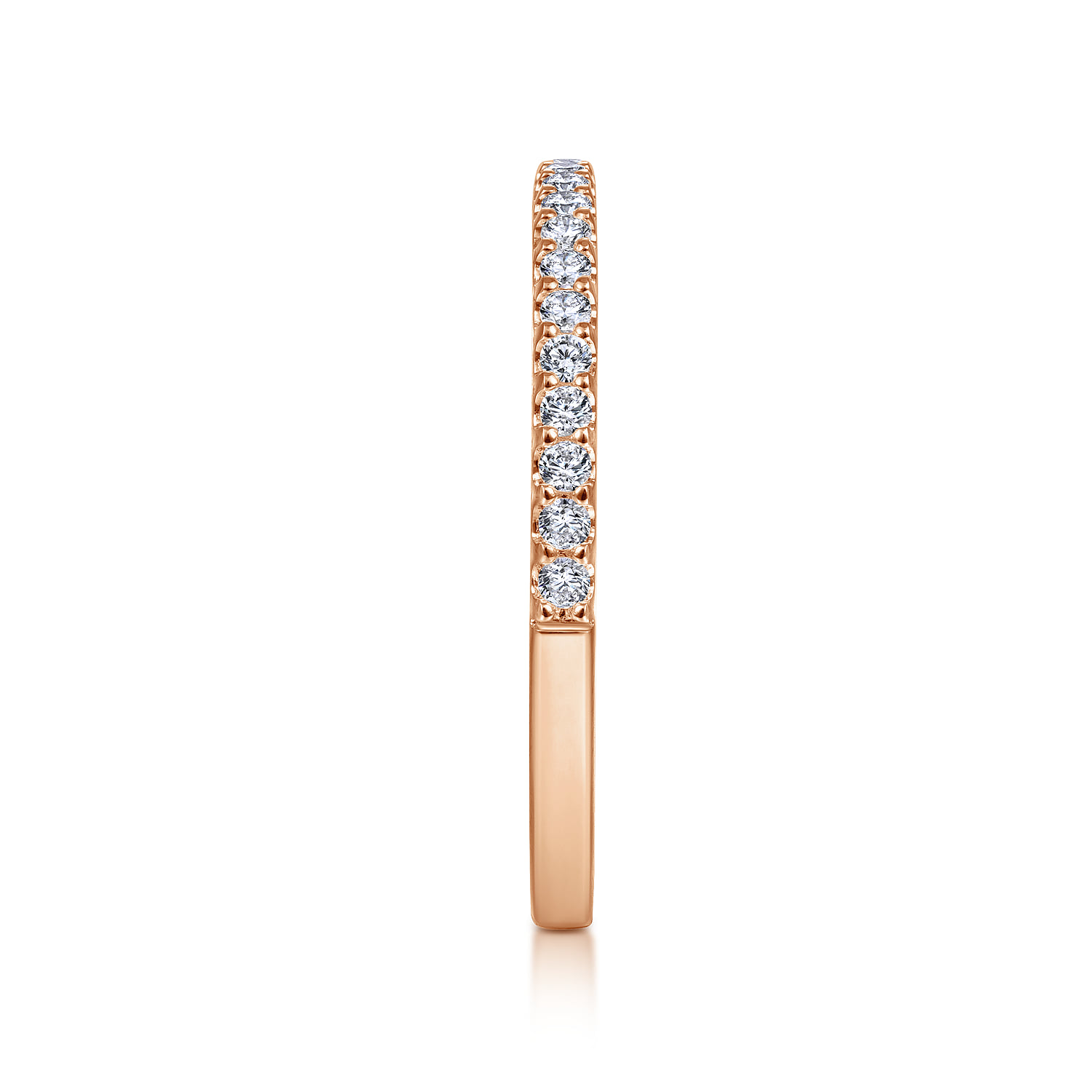 Matching Diamond Wedding Band in 14K Rose Gold, photograph 5