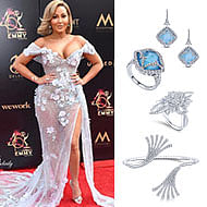 June 2019 Singer & Actress Adrienne Bailon wearing Gabriel & Co. to the 46th Annual Daytime Emmy Awards