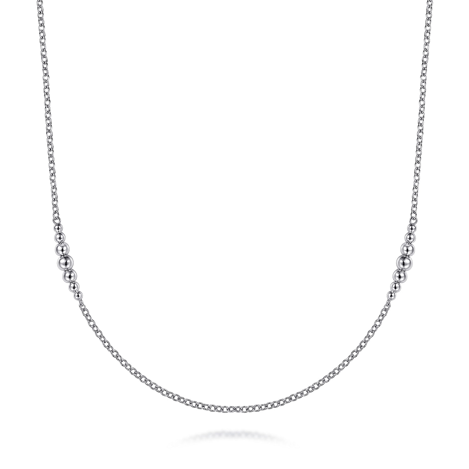  925 Sterling Silver Station Necklace