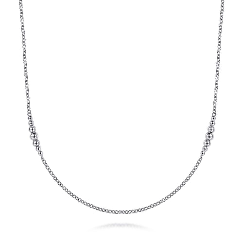  925 Sterling Silver Station Necklace