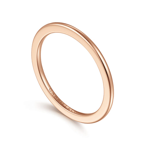 14K Rose Gold 1mm Mini Spacer Band