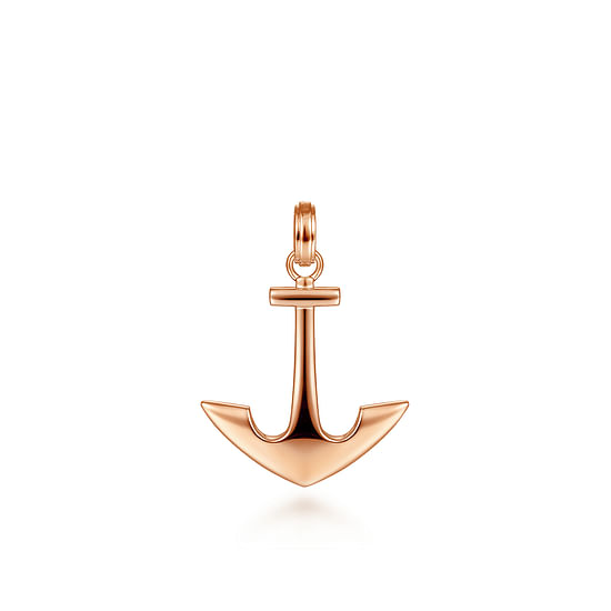 Gabriel - 14K Rose Gold Anchor Pendant