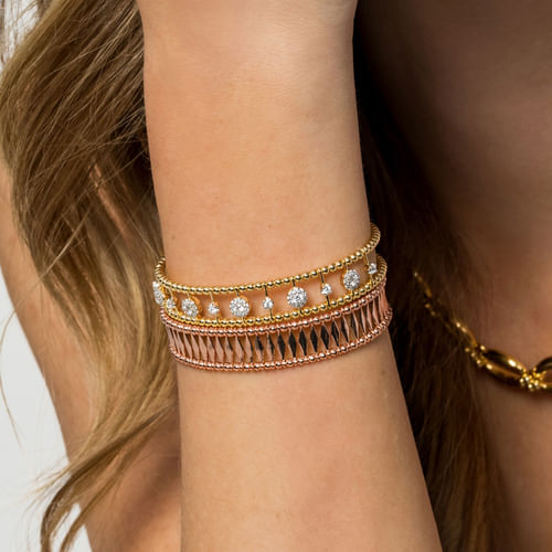 14K Rose Gold Bujukan Cuff Bracelet