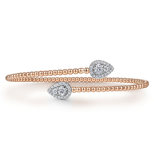 14K Rose Gold Bujukan Diamond Bangle