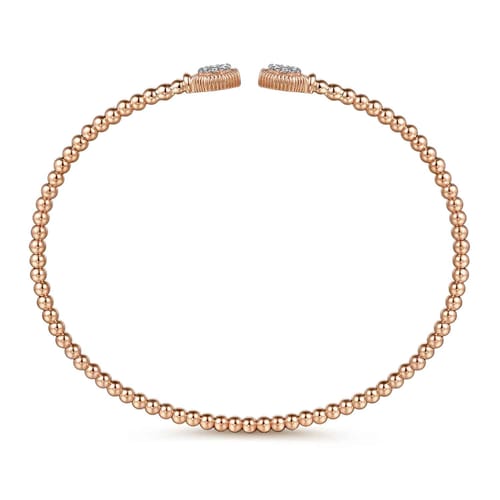 14K Rose Gold Bujukan Diamond Hexagon Split Bangle