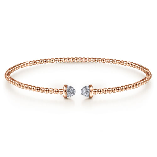 14K Rose Gold Bujukan Diamond Split Bangle