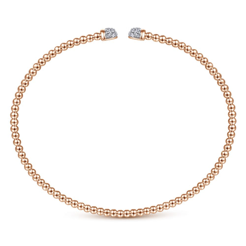 14K Rose Gold Bujukan Diamond Split Bangle