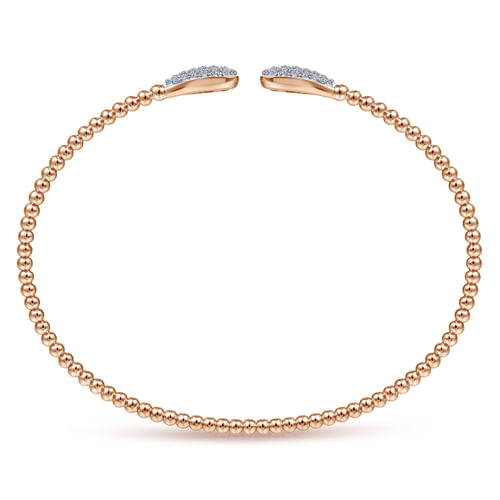 14K Rose Gold Bujukan Diamond Teardrops Bangle