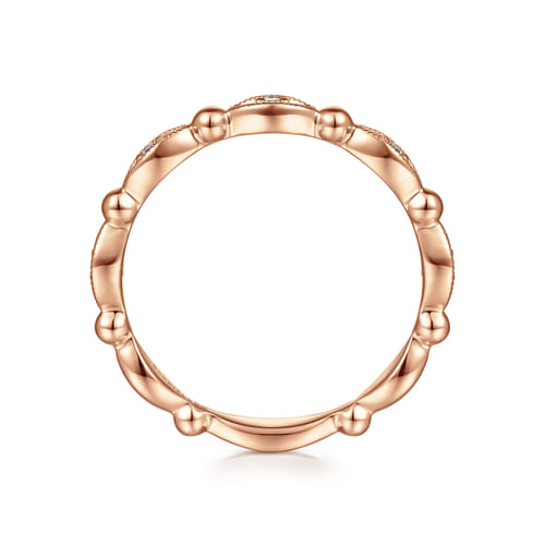 14K Rose Gold Bujukan Marquise Station Diamond Ring 14K Rose Gold Bujukan Marquise Station Diamond Ring