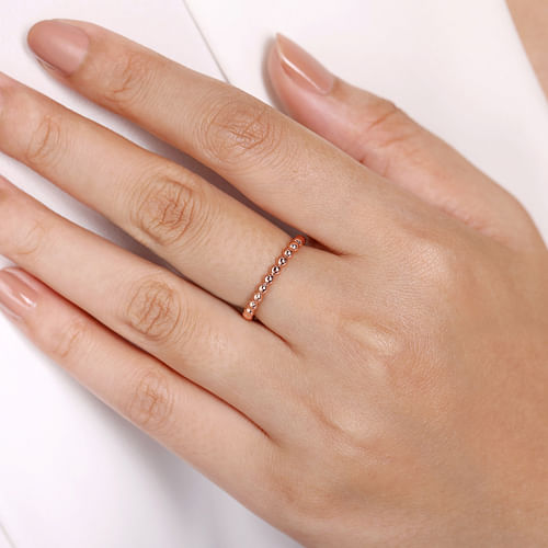 14K Rose Gold Bujukan Stackable Ring