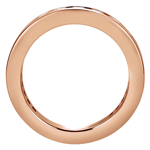 14K Rose Gold Channel Set Diamond Eternity Band