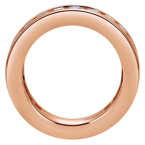 14K Rose Gold Channel Set Diamond Eternity Band