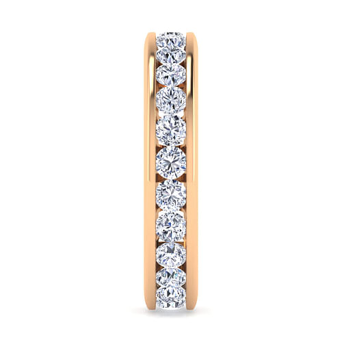 14K Rose Gold Channel Set Diamond Eternity Band