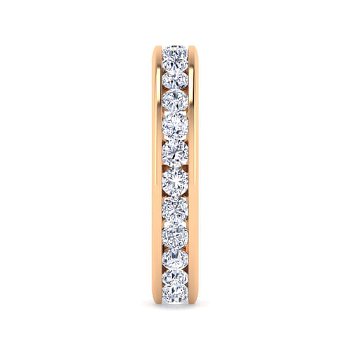 14K Rose Gold Channel Set Diamond Eternity Band