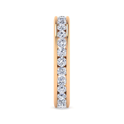 14K Rose Gold Channel Set Diamond Eternity Band