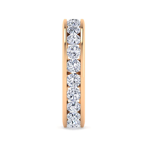 14K Rose Gold Channel Set Diamond Eternity Band