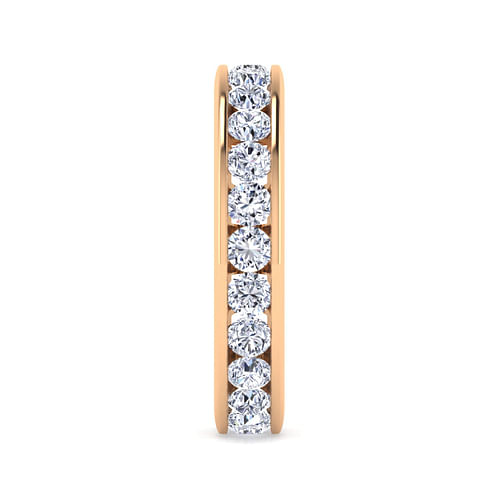 14K Rose Gold Channel Set Diamond Eternity Band