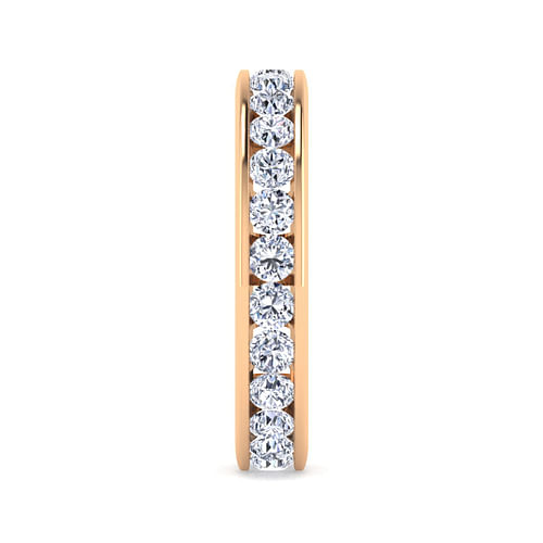 14K Rose Gold Channel Set Diamond Eternity Band