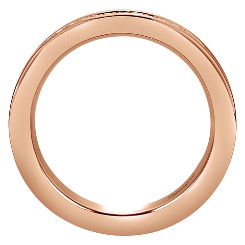 14K Rose Gold Channel Set Diamond Eternity Band