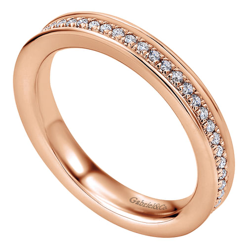 14K Rose Gold Channel Set Diamond Eternity Band