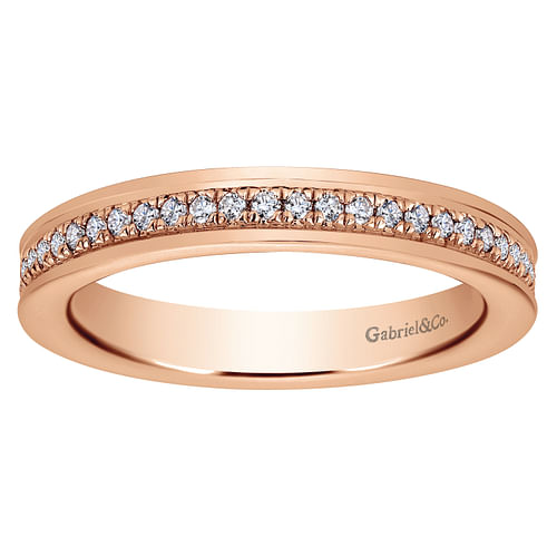 14K Rose Gold Channel Set Diamond Eternity Band