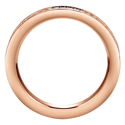 14K Rose Gold Channel Set Diamond Eternity Band