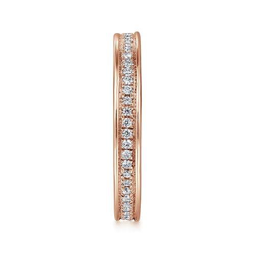 14K Rose Gold Channel Set Diamond Eternity Band