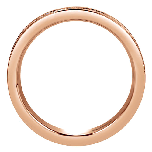 14K Rose Gold Channel Set Diamond Eternity Band