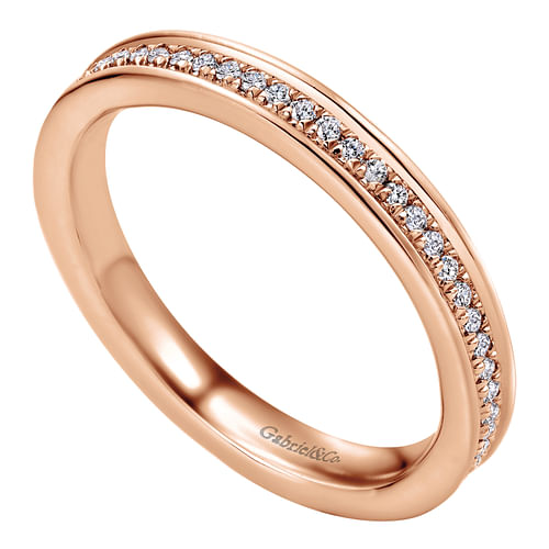 14K Rose Gold Channel Set Diamond Eternity Band