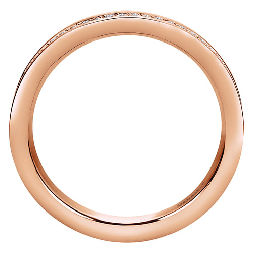 14K Rose Gold Channel Set Diamond Eternity Band