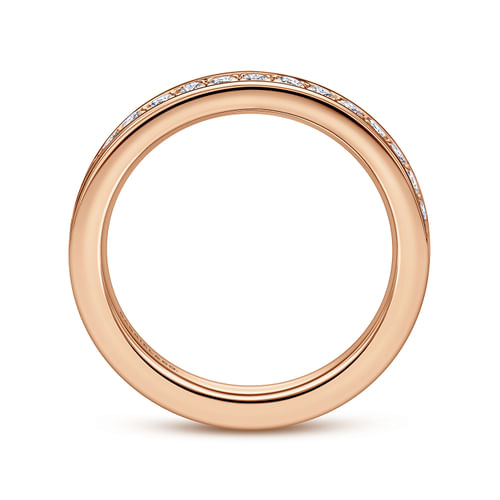 14K Rose Gold Channel Set Diamond Eternity Band