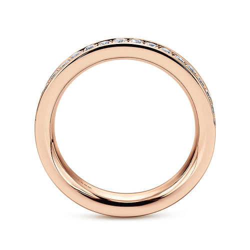 14K Rose Gold Channel Set Diamond Eternity Band