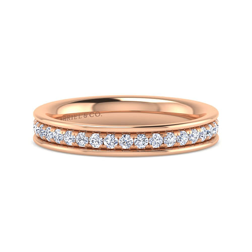 14K Rose Gold Channel Set Diamond Eternity Band